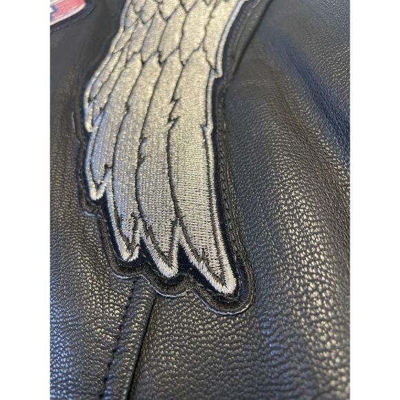 Mossi Genuine Leather Moto Bomber Jacket Sz. 10 - Picture 6 of 12